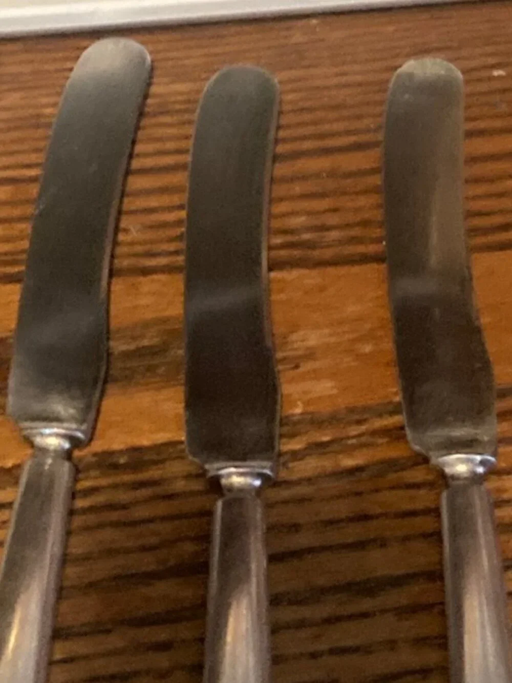 Set of 3 Silverplated Dinner Knives (Vintage: 1880-1905)